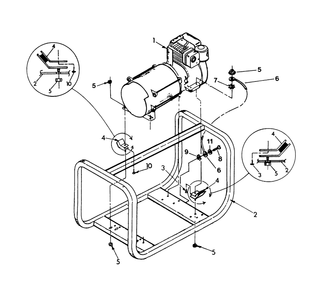 Engine And Cradle Diagram and Parts List for 9298-0  Generac Generator