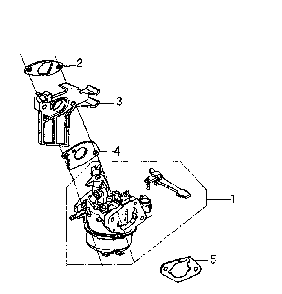 Carburetor Diagram and Parts List for 006602-0  Generac Pressure Washer