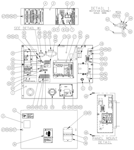 Control Panel Diagram and Parts List for 0049883 (4162285 - 4373892)(2007) Generac Generator