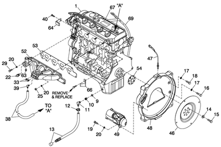 Engine Common Parts 2.4l G2 Diagram and Parts List for QT02524ANANA (4911910)(2007) Generac Generator