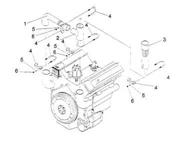 Single Exhaust Flex Diagram and Parts List for 4080-0  Generac Generator