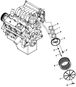 Air Cleaner 3.0l Ford C2 Diagram and Parts List for QT03030ANSN (4112922 - 4204166)(2005) Generac Generator