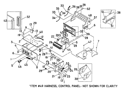 Control Panel Diagram and Parts List for 0803-1  Generac Generator