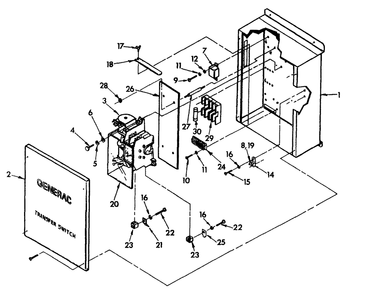 Transfer Switch Diagram and Parts List for 9428-4  Generac Generator