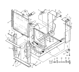 Mounting Base And Radiator Diagram and Parts List for 9422-0  Generac Generator