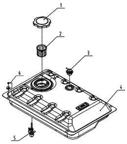 Fuel Tank Diagram and Parts List for 0064320 (9246767B - 9838267B)(2015) Generac Generator