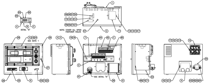 H Panel 2a Battery Charger Diagram and Parts List for ST15068ANAN (5066437)(2008) Generac Generator