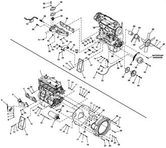 Ev Engine Common Parts 1.5l 1800 Rpm Diagram and Parts List for 0050980 (0605V01554 - 1005V02703)(2005) Generac Generator