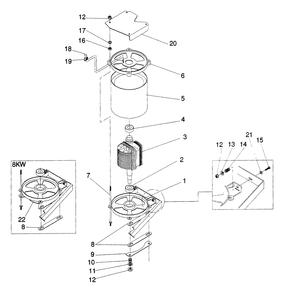 Alternator Diagram and Parts List for 4300-0  Generac Generator