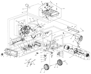 Diagram 2 Diagram and Parts List for 0066730 (8804263A - 9442014A)(2015) Generac Generator