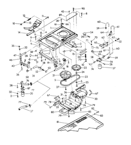 Base And Pulleys (Bottom Exhaust) Diagram and Parts List for 9475-1  Generac Generator
