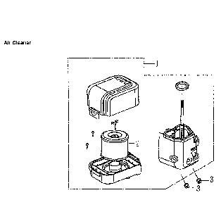 Air Cleaner Diagram and Parts List for 006436-0  Generac Pressure Washer