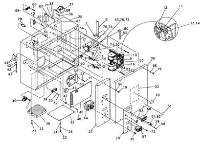 Transfer Switch Diagram and Parts List for 0789-1  Generac Generator