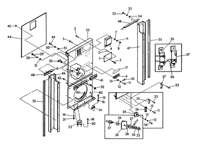 Control Panel (Back) Diagram and Parts List for 9134-8  Generac Generator