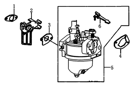 Carburetor Diagram and Parts List for 0065490 (9137065 - 9924595)(2015) Generac Generator