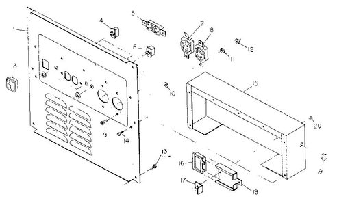 Receptacle Panel Diagram and Parts List for 8911-1  Generac Generator