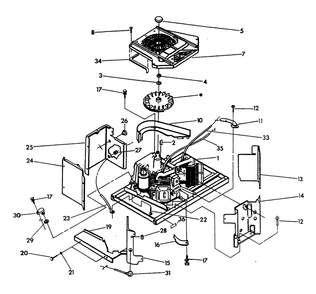 Sheet Metal Diagram and Parts List for 9734-0  Generac Generator