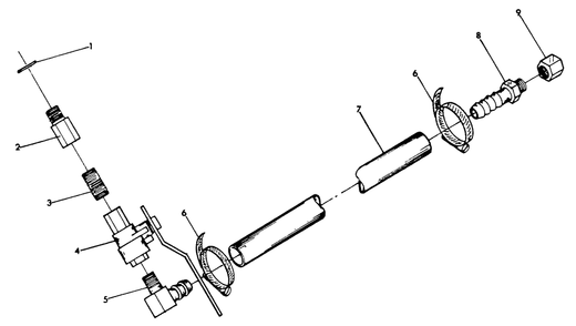 Engine Oil Drain Diagram and Parts List for 9107-0  Generac Generator