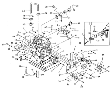 Engine Parts Diagram and Parts List for 0448-0  Generac Generator