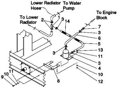Engine Coolant Heater Diagram and Parts List for 0046261 (3622315)(2002) Generac Generator
