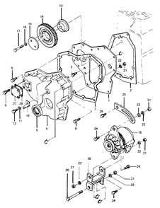 Timing Gear Case Diagram and Parts List for 1010-B  Generac Welder