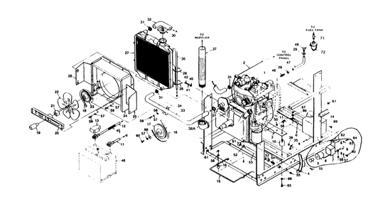 Part Location Diagram of 47662-AS Generac Hose, Radiator Overflow