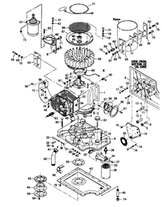 Engine Parts Diagram and Parts List for 6206-6  Generac Generator