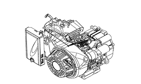 Engine Diagram and Parts List for 005939-5  Generac Generator