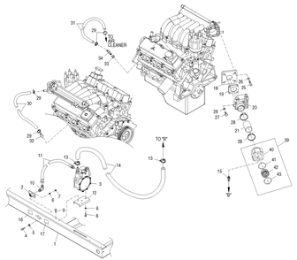 Fuel System Diagram and Parts List for 0049884 (4201876 - 4689477)(2006) Generac Generator
