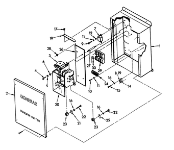 Transfer Switch Diagram and Parts List for 9067-8  Generac Generator
