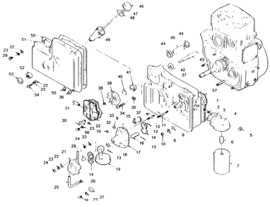 Engine Sump And Sump Cover Diagram and Parts List for 1006-A  Generac Welder