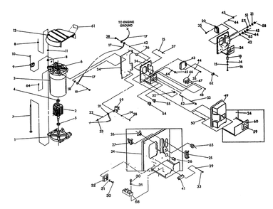 Alternator And Panel Diagram and Parts List for 9734-0  Generac Generator