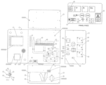 Lower Panel Diagram and Parts List for 0046260 (3580746)(2001) Generac Generator