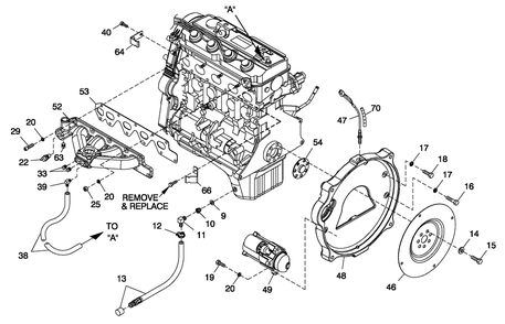 Engine Common Parts 2.4l G2 Diagram and Parts List for 0054792 (5373485 - 5373489)(2009) Generac Generator