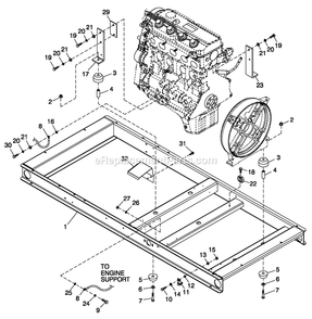 Mounting Base 2.4l C2 Diagram and Parts List for QT03524GVSNR (4667946)(2016) Generac Generator