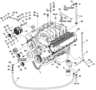 Engine Common Parts L/H Side Diagram and Parts List for ST10068ANSN (5582877)(2009) Generac Generator