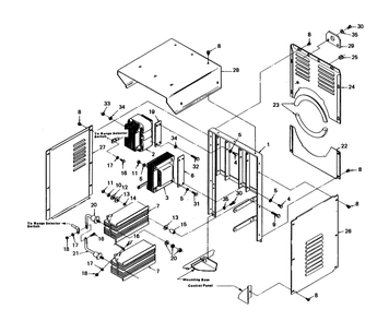 Panel Frame Diagram and Parts List for 8338-2  Generac Welder