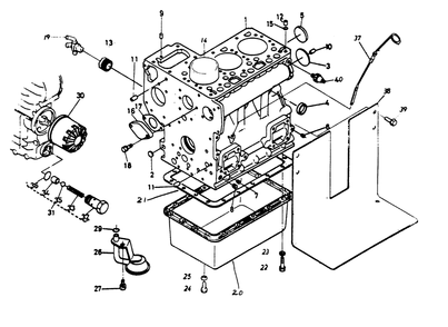 Part Location Diagram of 100-54367 Generac Crankcase Assembly