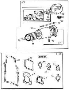 Engine Parts (Part 2) Diagram and Parts List for 9008-6  Generac Generator