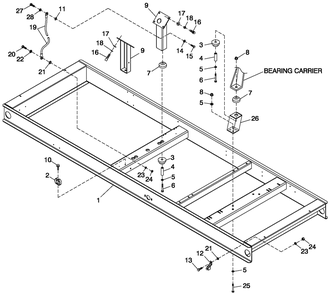 Mounting Base 5.4l Gb C5 Diagram and Parts List for QT08054ANNNA (4842570 - 4862749)(2007) Generac Generator