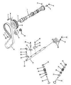 Camshaft And Valve Mechanism Diagram and Parts List for 9254-1  Generac Generator