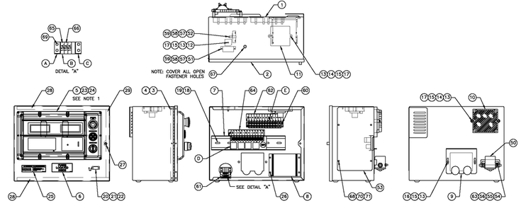 H Panel 2a Battery Charger Diagram and Parts List for CT13068AVAN (1908V27747)(2008) Generac Generator