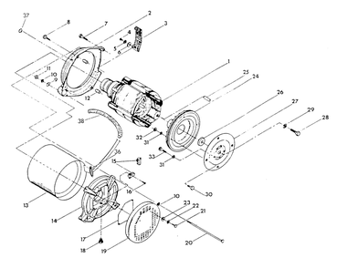 Generator Diagram and Parts List for 9351-1  Generac Generator
