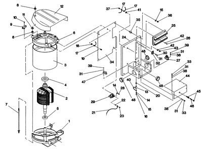 Part Location Diagram of 47100A Generac Voltage Regulator