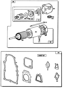 Engine Repair Parts (Part 2) Diagram and Parts List for 9119-1  Generac Generator