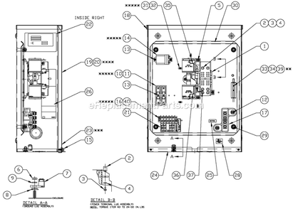 Ev Rts 100a/120/240 3r Enc Diagram and Parts List for RTSN100A3 (4927416 - 4927805)(2007) Generac Generator
