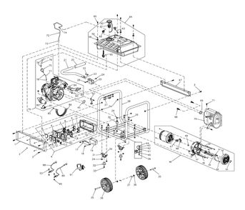 Fig-0 Diagram and Parts List for G0065151 GP6500E Generac Generator