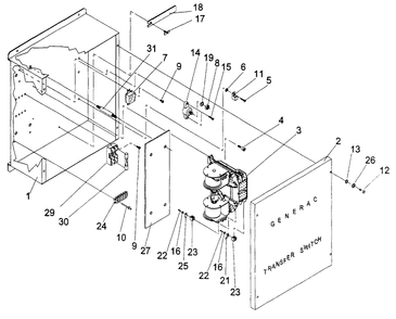 Transfer Switch Diagram and Parts List for 4079-0  Generac Generator