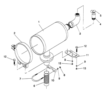 Muffler Diagram and Parts List for 0991-EPS  Generac Generator