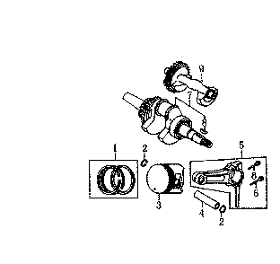 Crankshaft Diagram and Parts List for 5939-6  Generac Generator